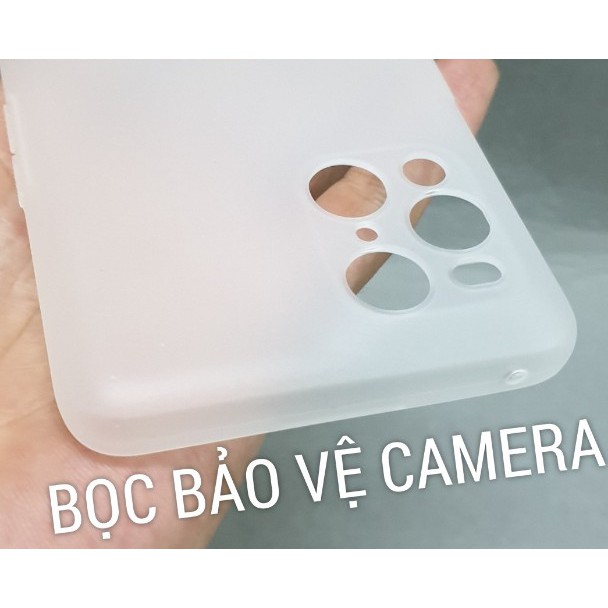 Ốp lưng silicon dẻo trong/ đen nhám có bọc camera cao cấp Henyou