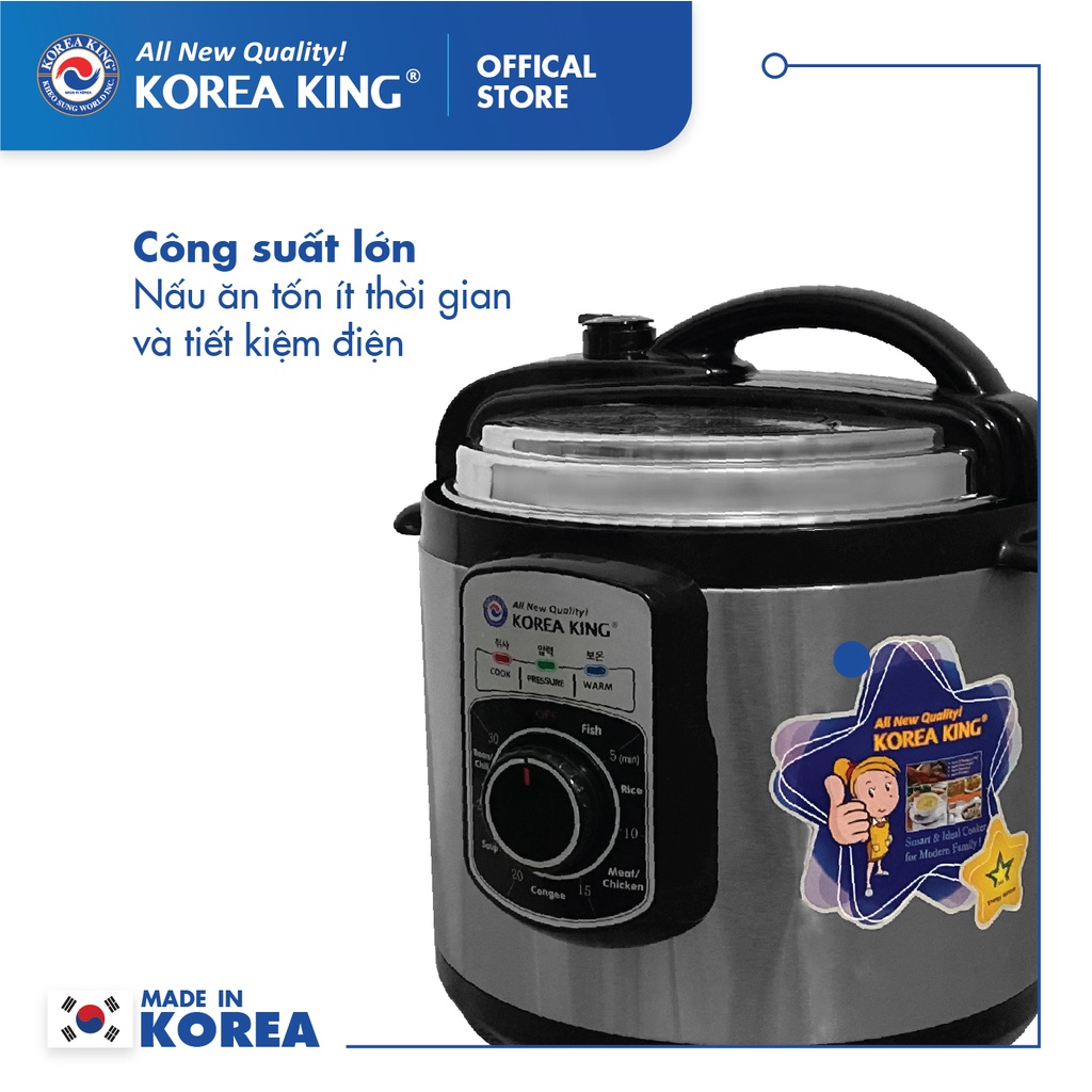 Nồi áp suất điện Korea King PEPC-60STSN ( Hàng chính hãng )