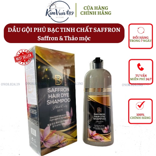 Dầu gội phủ bạc tóc Dầu gội nhuộm tóc bạc Dầu gội phủ bạc thảo mộc saffron