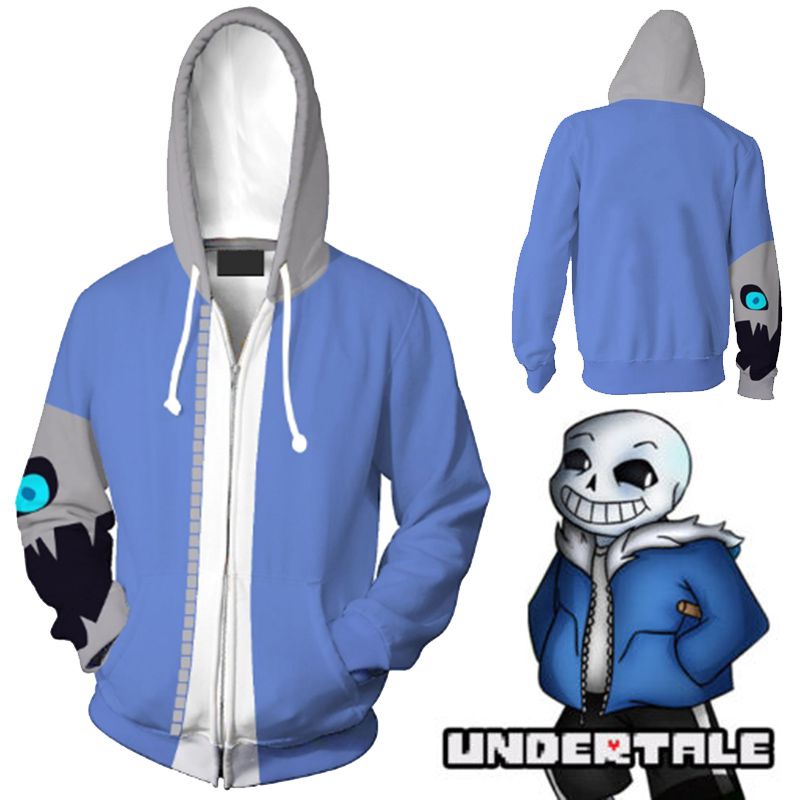 Áo Khoác Hoodie Khóa Kéo Hóa Trang Nhân Vật Game Undertale Sans 3D | BigBuy360 - bigbuy360.vn