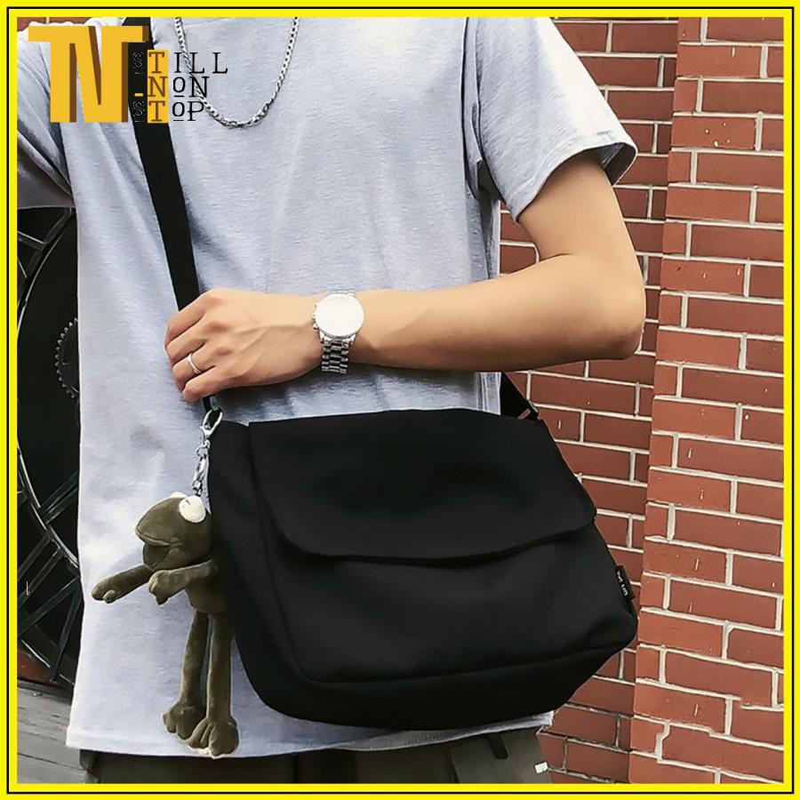 Túi tote giá rẻ vải canvas đeo chéo đi hoc unisex phong cách ulzzang XUONGMAITNT D32