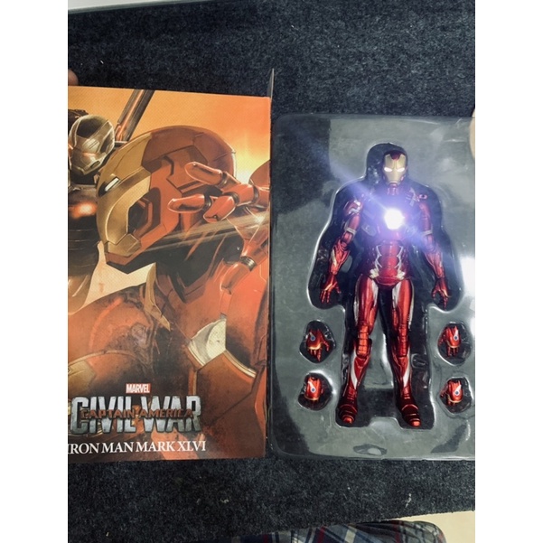 Mô hình đồ chơi Iron man người sắt mk46 mark 46, 7 inch  có đèn - zd toy Avenger