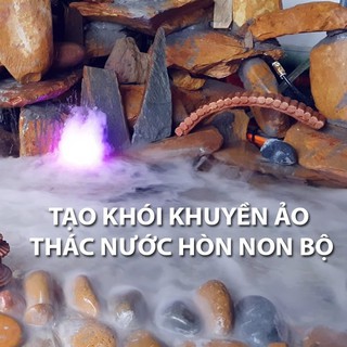 Máy Tạo Khói sương mù cho bể cá hòn non bộ 12 đèn led đổi màu