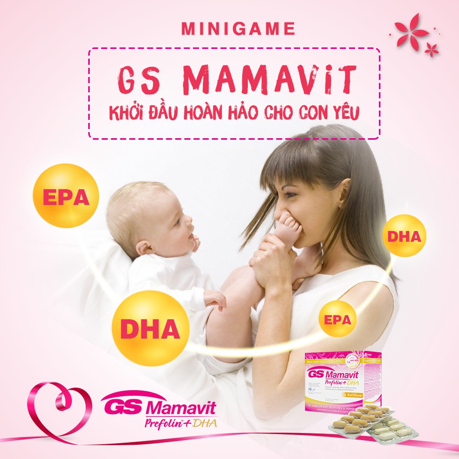 GS Mamavit Prefolin DHA EPA - Bổ sung dưỡng chất cần thiết cho phụ nữ mang thai và cho con bú (Hộp 60 Viên)