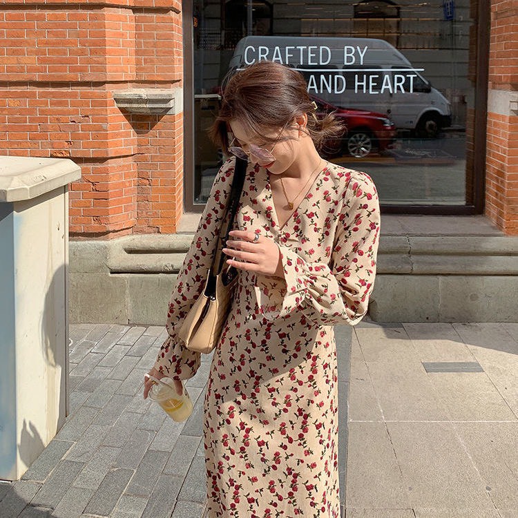 Váy Trắng Hoa TTLS130 Váy Hoa Nhí Dài Tay Phong Cách Hàn Quốc Size S/M Kèm video tự quay | BigBuy360 - bigbuy360.vn