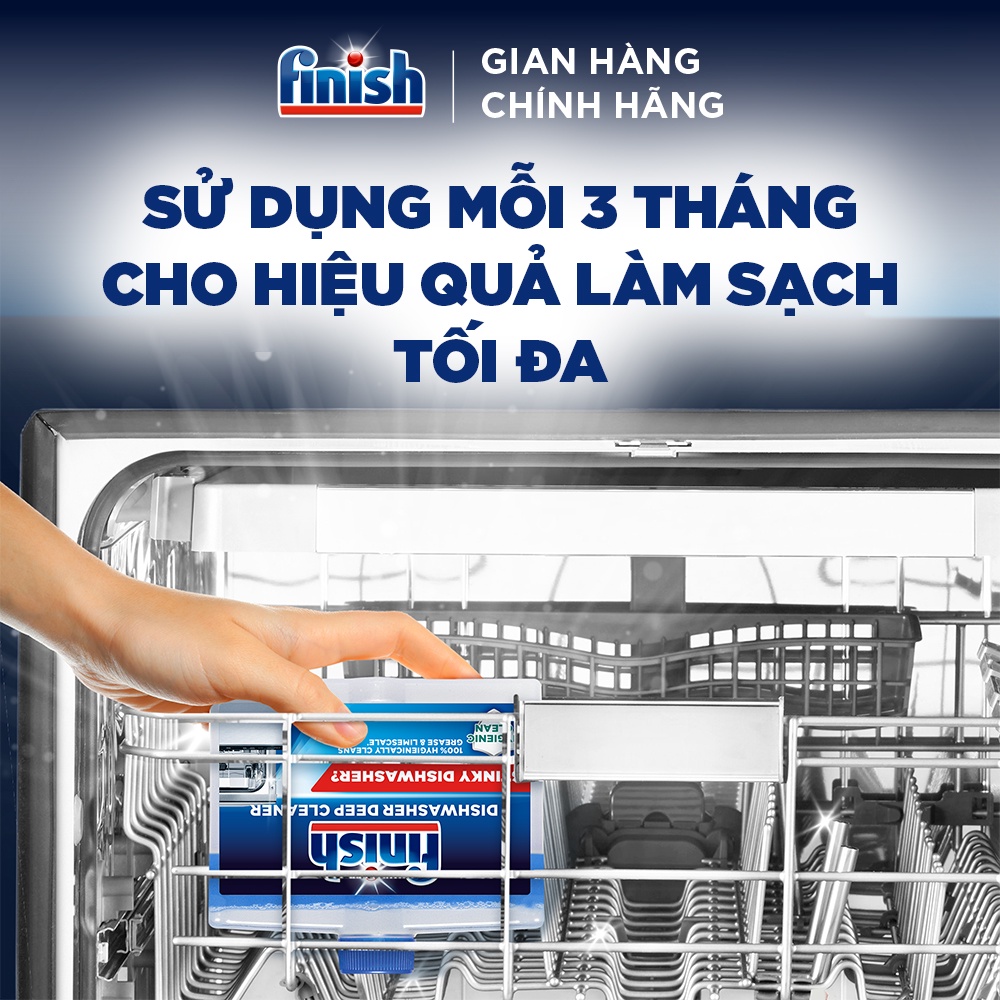 [FINJUL1 -12%] Combo Finish Nâng Cao: 3xTúi 27 Viên Nước Rửa Bát+Nước Làm Bóng 500ml+Dung Dịch Tẩy Rửa Máy 250ml