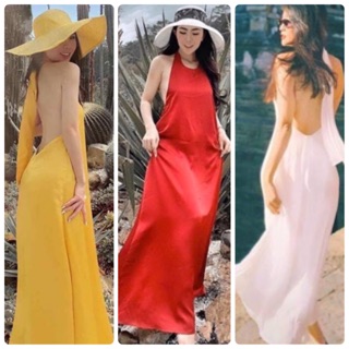 ĐẦM MAXI CỔ YẾM HỞ LƯNG (KÈM VIDEO HÌNH THẬT)