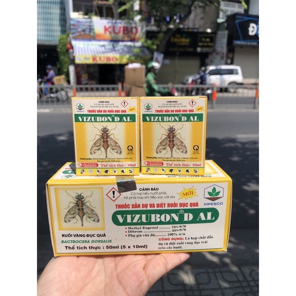 Chất Dẫn Dụ RUỒI ĐỤC TRÁI VIZUBON 1 hộp 2 lọ 10ml