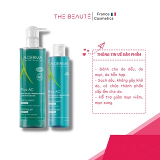 Sữa Rửa Mặt A-Derma Gel Moussant Purifiant Phys-Ac 200ml/400ml