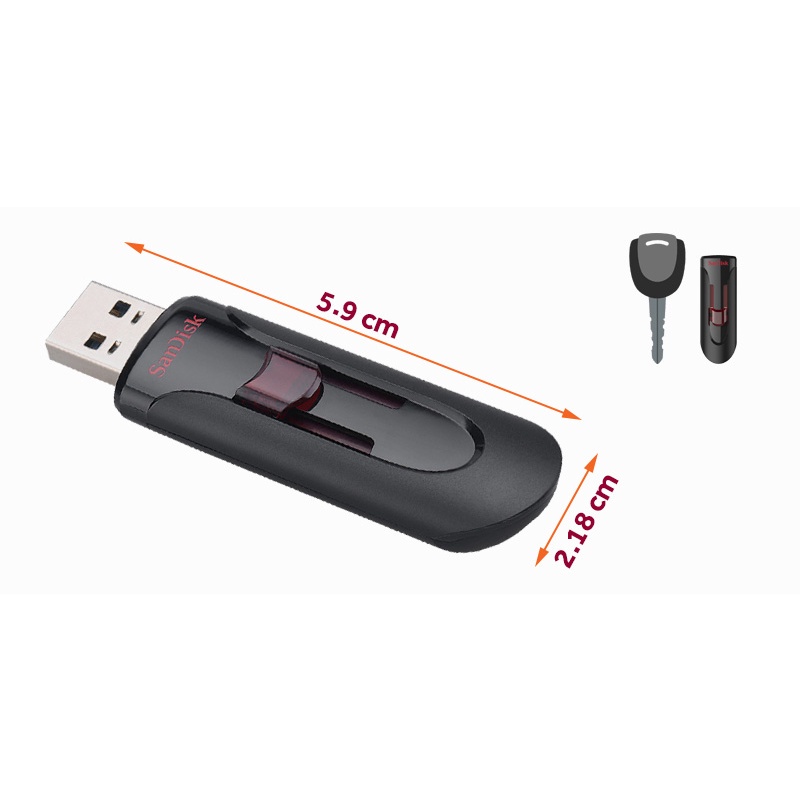 USB 3.0 SanDisk Cruzer Glide CZ600 16GB, 32GB, 64GB, 128GB Read 100MP/S - BH 5 Năm Chính Hãng