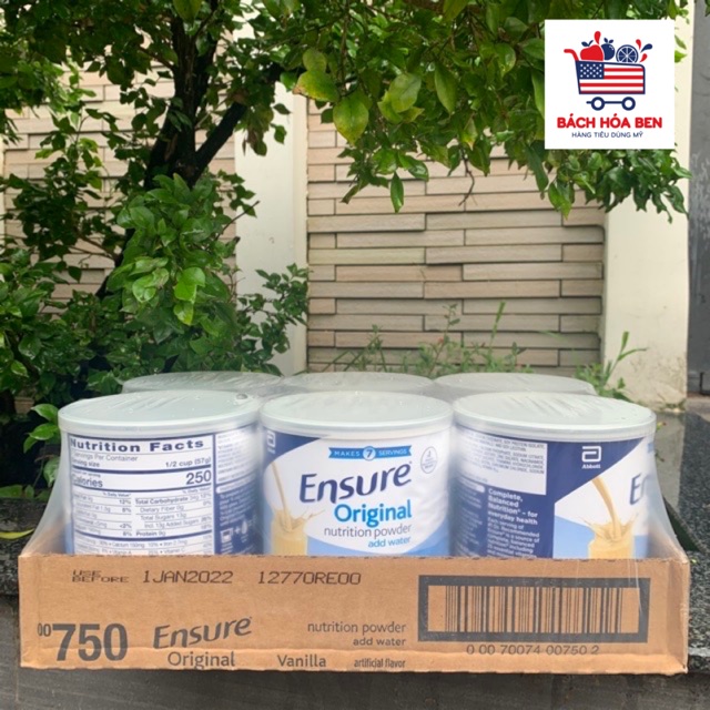 ( HTT03) Lốc 3 lon sữa ENSURE MỸ 397g