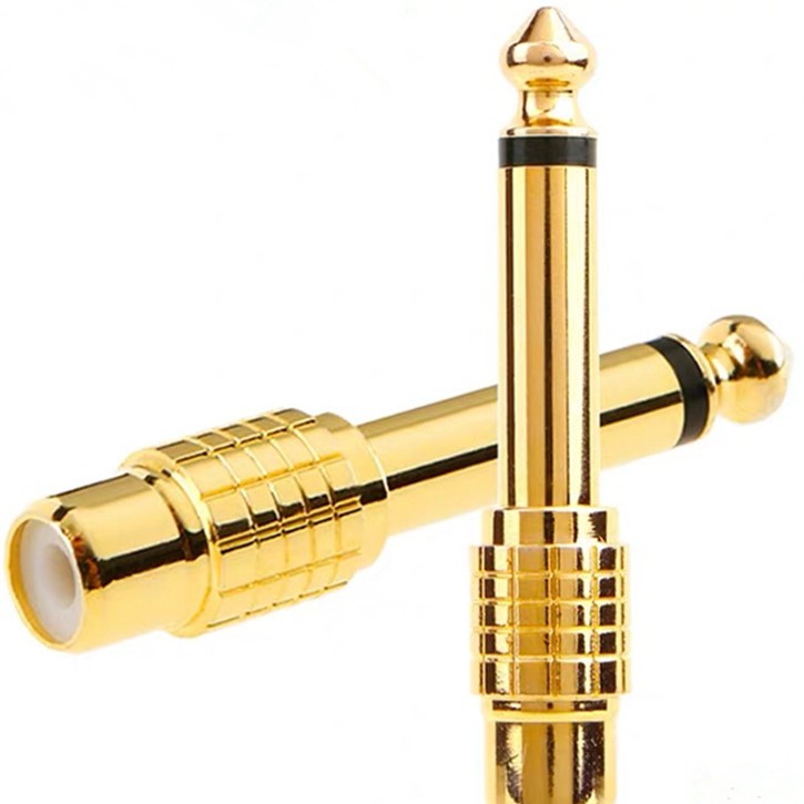 Phích cắm chuyển đổi âm thanh RCA sang 6.35mm dài 1/4inch chuyên dụng