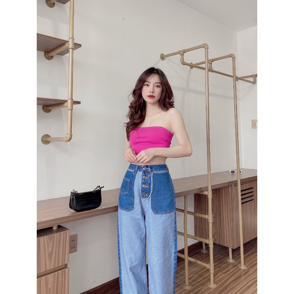 Quần Jeans ống rộng phong cách Hàn Quốc 263