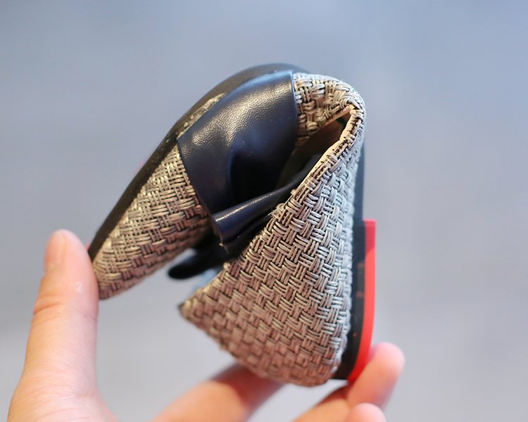 Giày Búp Bê Mũi Nhọn Đính Nơ Xinh Xắn Cho Bé Gái 4-18 Tuổi