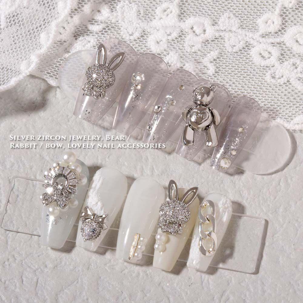 Nghệ thuật móng tay CABEZA.Bộ Phụ Kiện Trang Trí Móng Tay Nghệ Thuật DIY Hình Nơ / Chìa