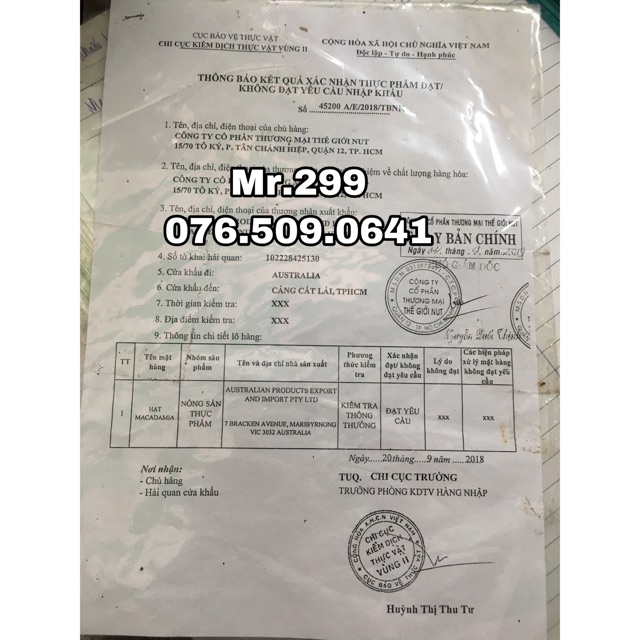 Hạt mắc ca Úc đóng gói