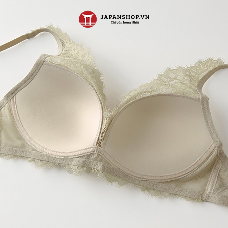 Áo lót ren không gọng Tuché Gunze Peach Bra 2.0 JB6019H kháng khuẩn, thấm hút mồ hôi Nhật Bản