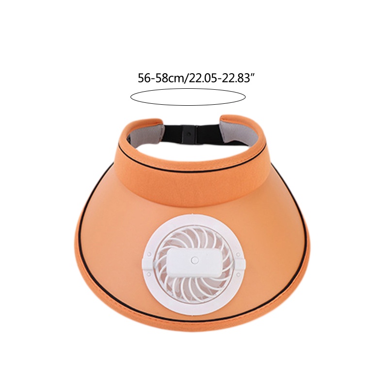 Mũ Chống Nắng Rỗng Chóp Điều Chỉnh Được Kèm Quạt Sạc USB Cho Hoạt Động Cắm Trại