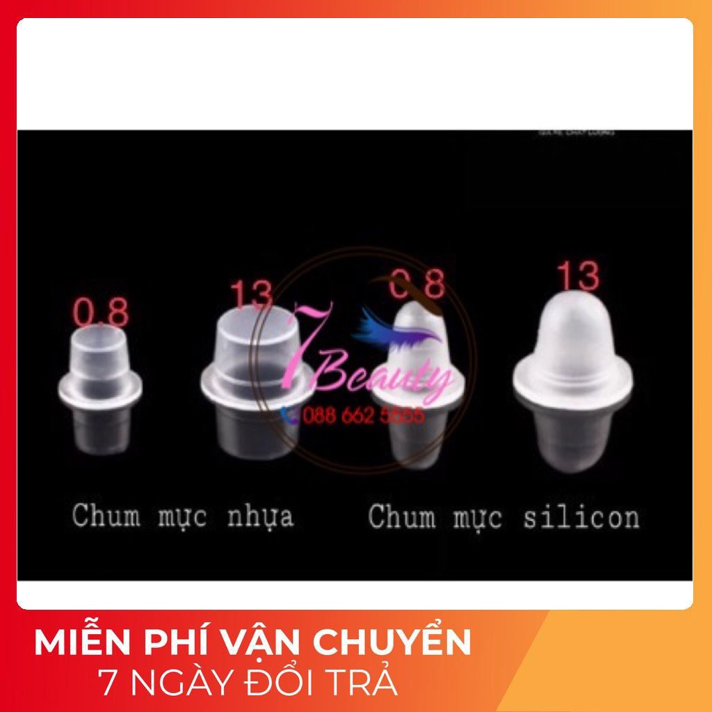 Chum Silicon Và Hũ Nhựa Đựng Mực Phun Xăm