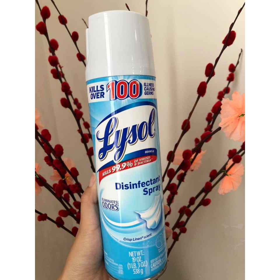 Xịt diệt khuẩn Lysol Disinfectant Spray 538g của Mỹ