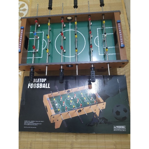 Bàn Bi Lắc Bóng Đá Mini Bằng Gỗ Loại Lớn Nhất 69x37x24cm, Size Đại