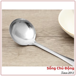 Vá canh inox ( set 3 cái ) Rainy VA, muôi canh inox dài 26cm