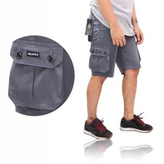 Quần Short Vải Canvas Phối Túi Cá Tính