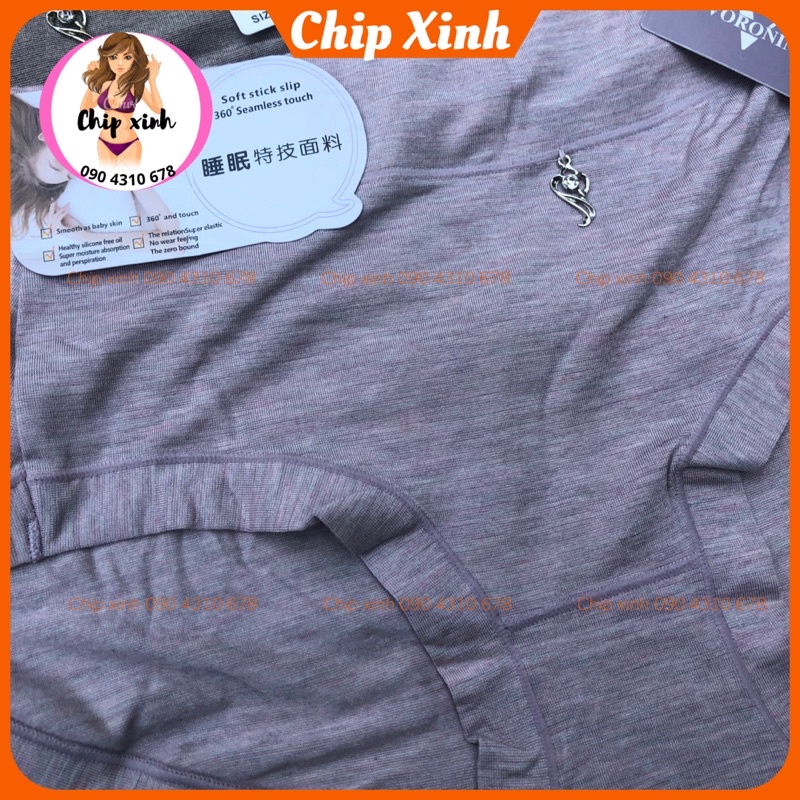 Quần lót nữ chất cotton muối tiêu cạp cao chất liệu thoáng mát