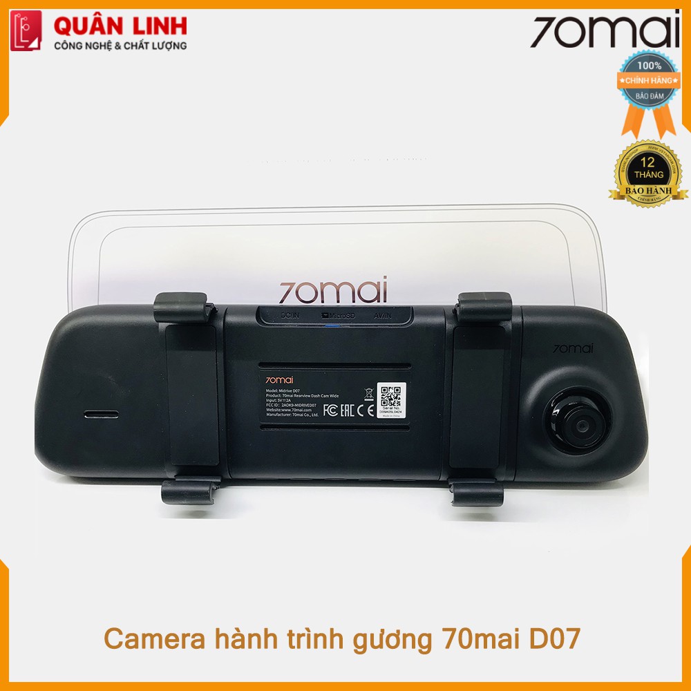 Camera hành trình 70mai Rearview Dash Cam Wide D07 | BigBuy360 - bigbuy360.vn