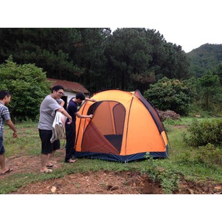 Lều cắm trại 5-8 người lều 2 lớp kín chống mưa nắng gió chống muỗi