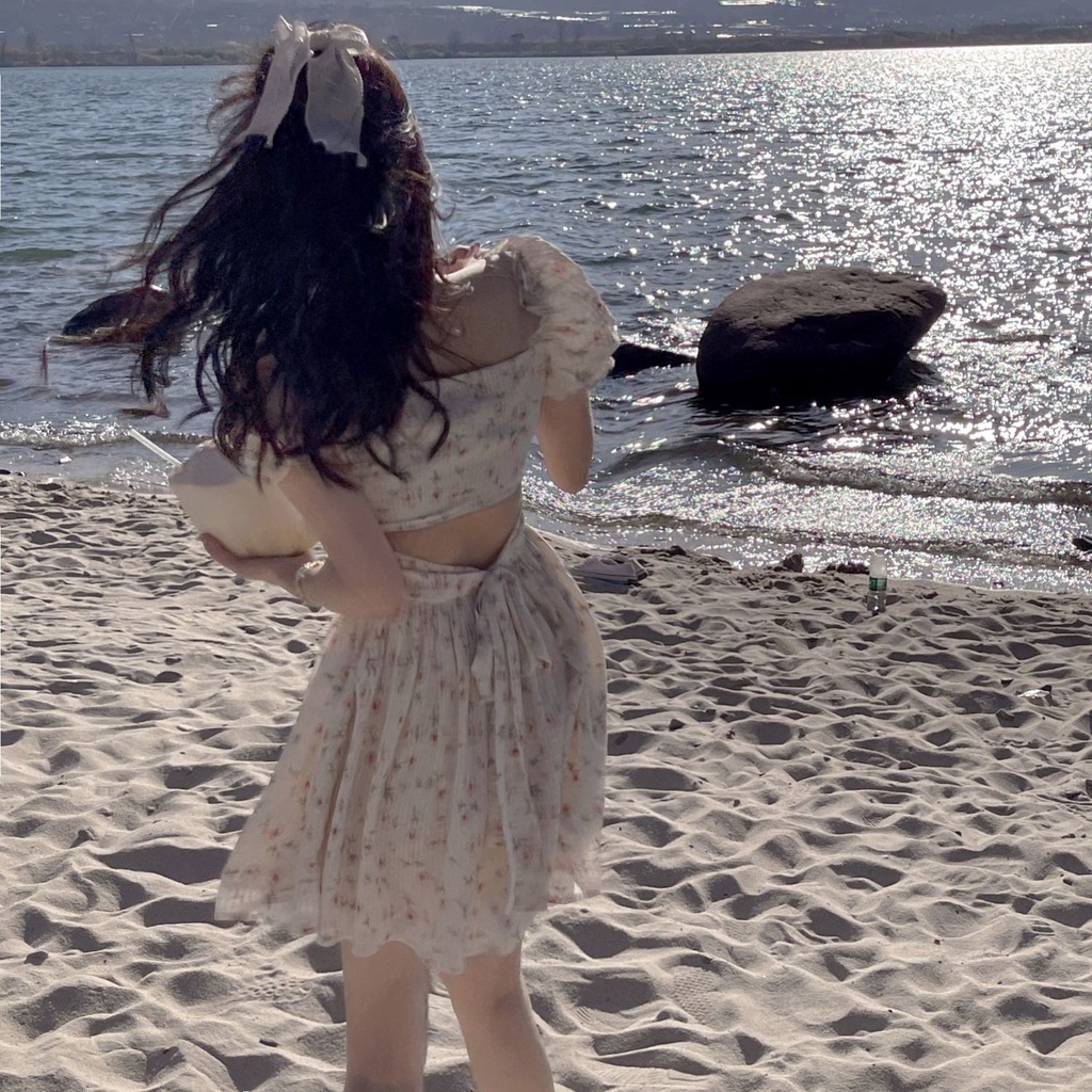 Đầm Voan Hoa Hở Lưng Thời Trang Mùa Hè Dành Cho Nữ 2022