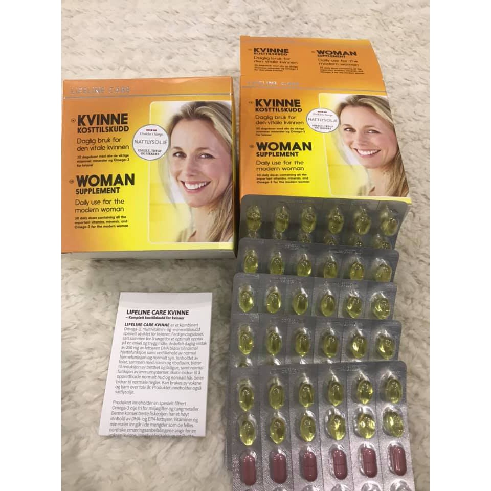 Viên uống bổ sung DẦU CÁ, vitamin tổng hợp cho phụ nữ