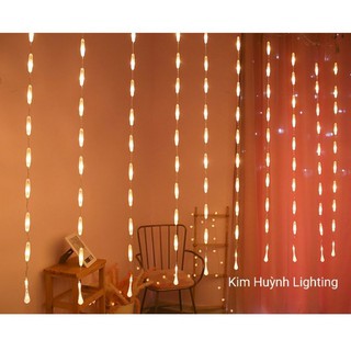 Dây đèn led thả rèm kiểu pha lê trang trí