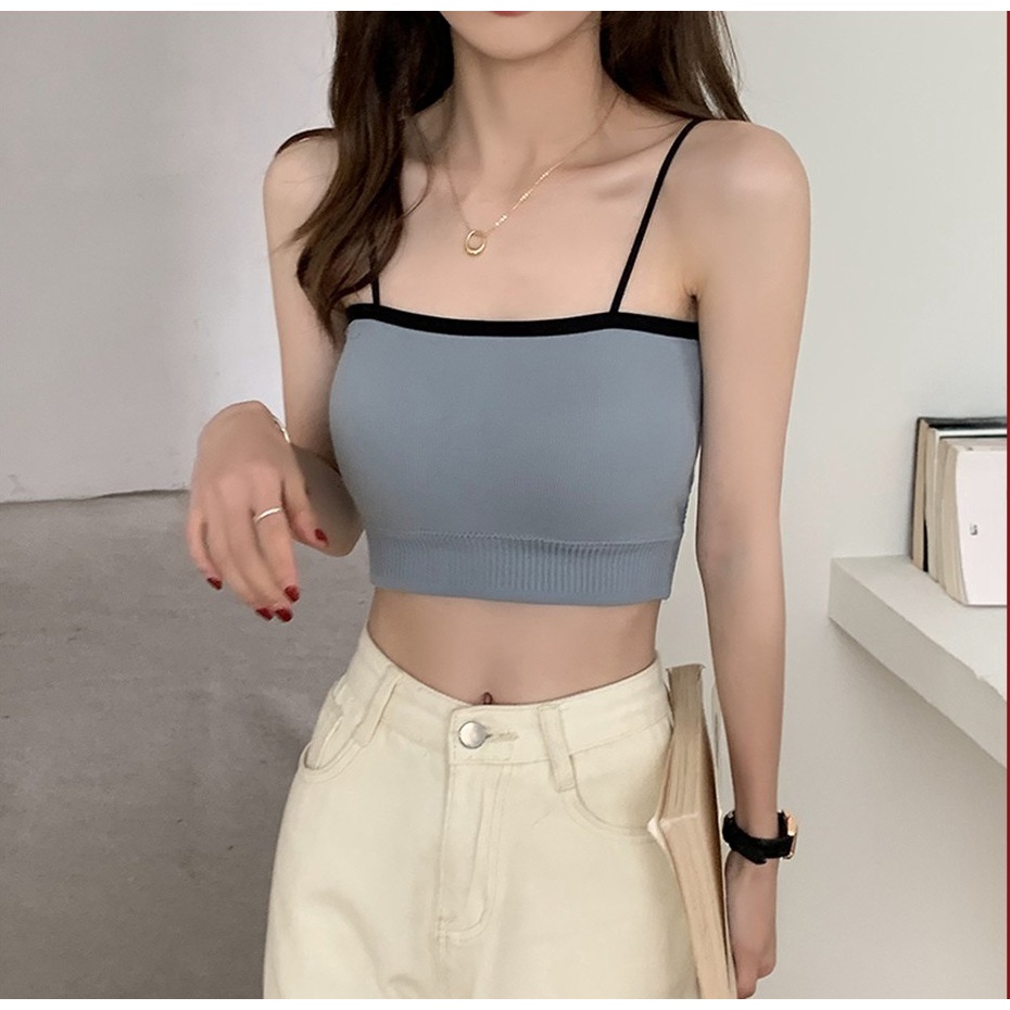 Áo Ngực Gân Tâm Nữ Đệm Su 2 Dây Cotton Cao Cấp Siêu Co Giãn DAN L&amp;U 1537