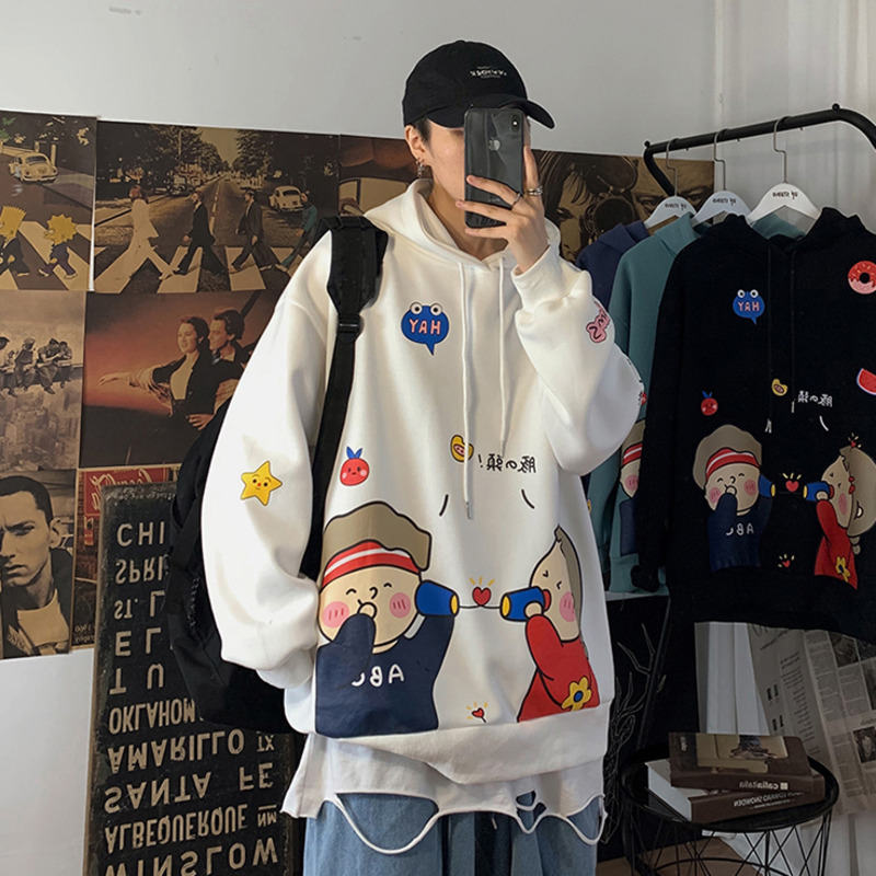 Áo Hoodie In Hình Hoạt Hình Phong Cách Hàn Quốc Cho Nam | BigBuy360 - bigbuy360.vn