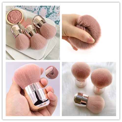 1 Cọ Trang Điểm Kabuki Đánh Phấn Nền Phấn Má Hồng Thiết Kế Đầu Nấm Đơn Giản