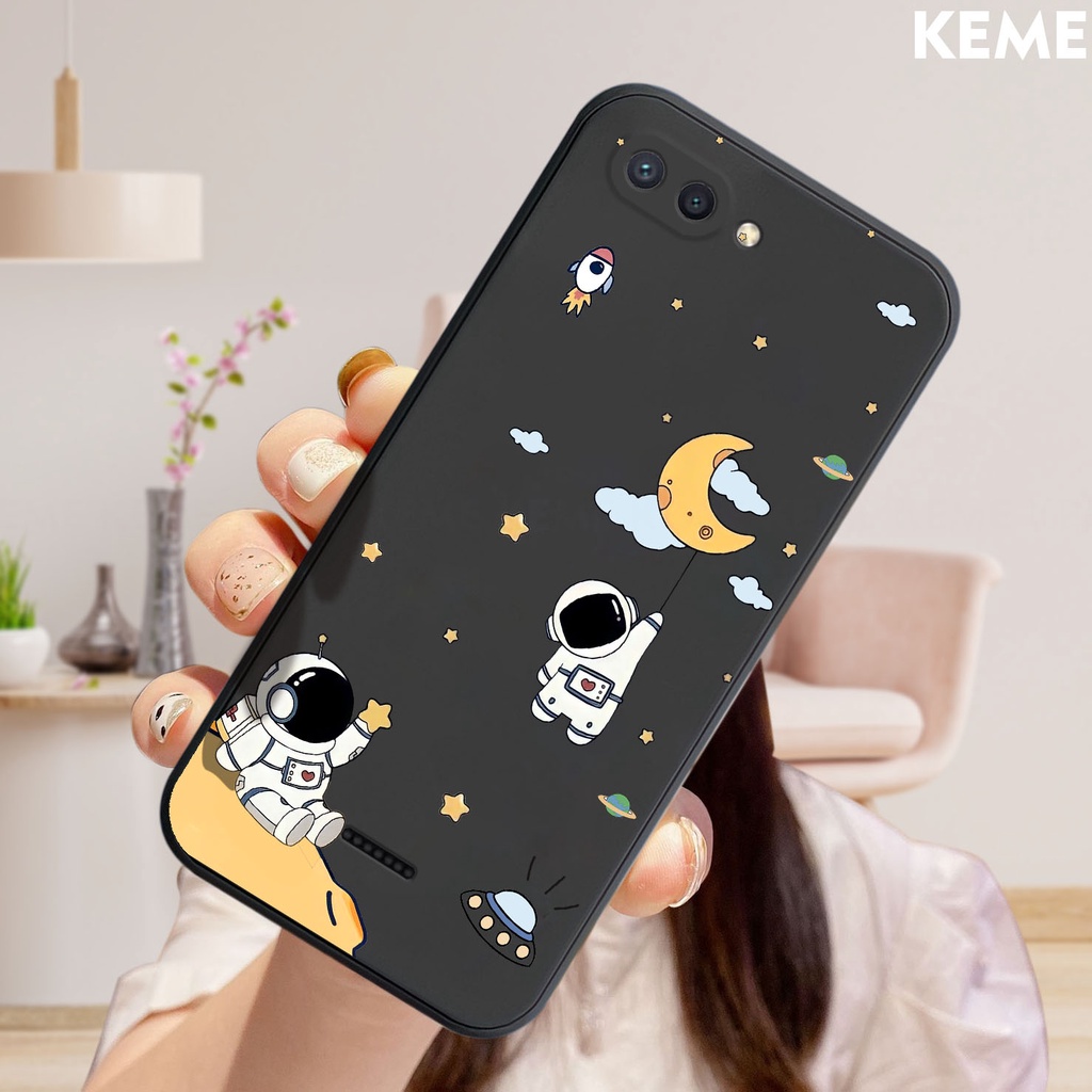 Ốp lưng Xiaomi Redmi 6A in hình nhà phi hành gia cute dễ thương