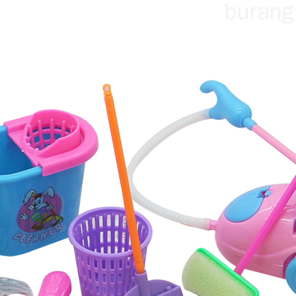 Set 9 món đồ chơi dọn dẹp nhà cửa xinh xắn dễ thương cho bé