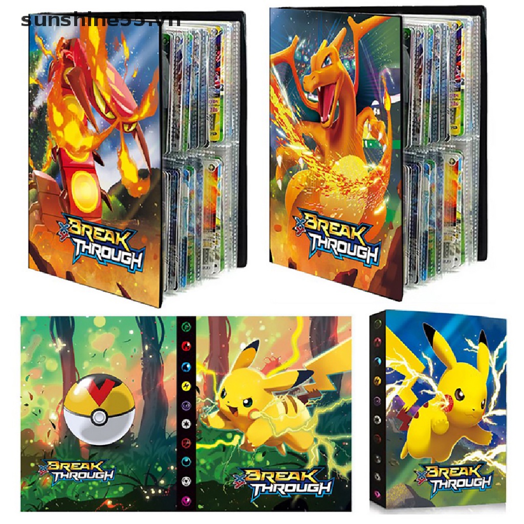 Cuốn Album Sưu Tầm Thẻ Bài Hình Pokemon Hoạt Hình Dành Cho Bé