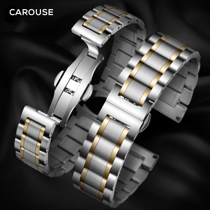 Dây Đeo Đồng Hồ Bằng Thép Không Gỉ Rộng 12 13 14 16 17 18 19 20 21 22 23 24mm