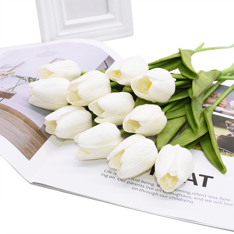 Hoa giả ❤️ Hoa tulip giả PU cao cấp ❤️ Hoa Decor trang trí nhà cửa Lizflower