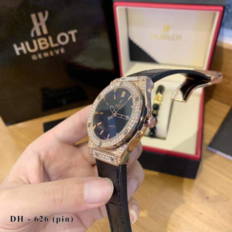 [Chất]  [Free Ship]  Đồng hồ nam Hublot - Clasicc và diamonds đính đá - 42mm bảo hành 12 tháng  MTP-STORE