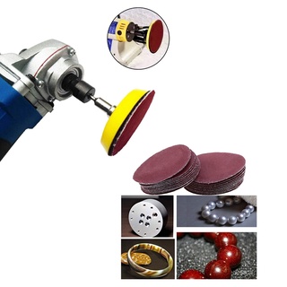 1 Inch 100 Pcs Sanding Discs Pad Kit Round Sandpaper Hook Loop Sander Backer