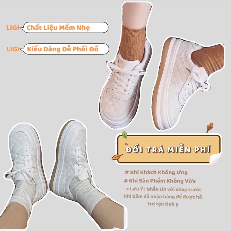 Giày thể thao nữ màu trắng chất da mềm, giày sneaker nữ basic màu trắng đế chống trượt dễ phối đồ | BigBuy360 - bigbuy360.vn