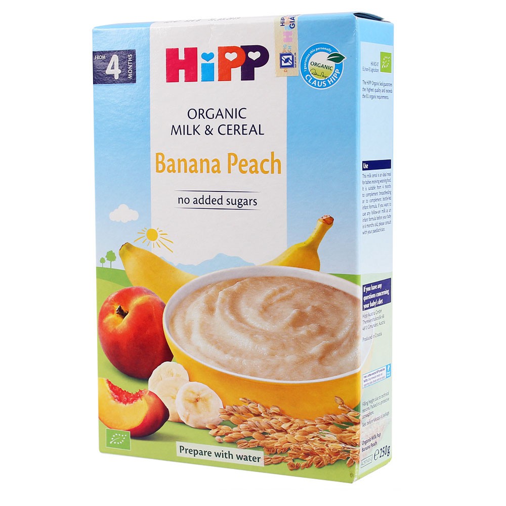 [CHÍNH HÃNG] Bột Ăn Dặm HiPP Banana Peach (Chuối, Đào) 250g