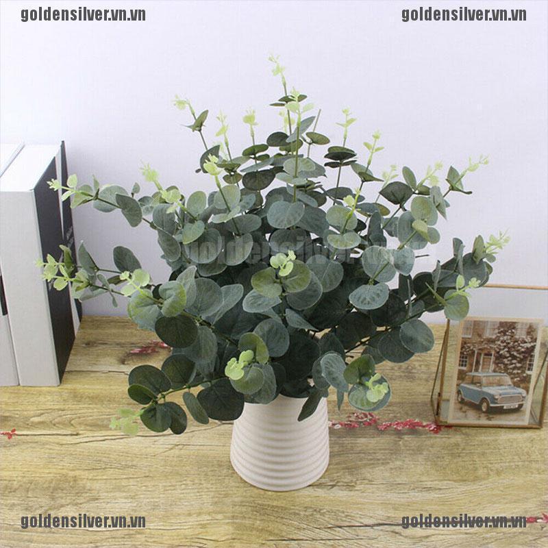 Set 20 Nhánh Lá Bạch Đàn Nhân Tạo Trang Trí Nội Thất
