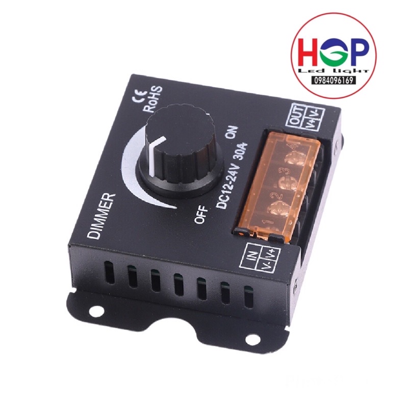 Dimmer 12v-24v/30A chỉnh tăng giảm sáng cho led