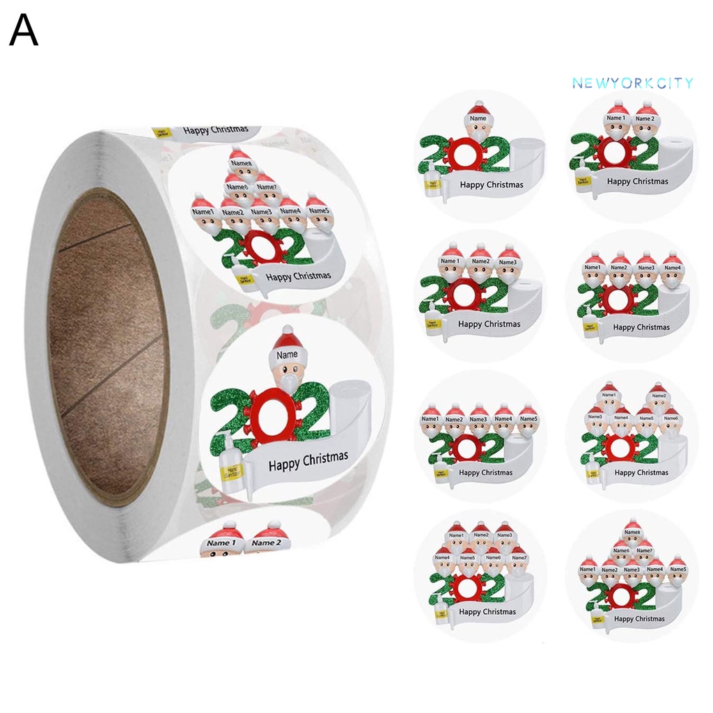 Nhãn Dán Tự Dính Họa Tiết Người Tuyết Giáng Sinh Kèm Vỏ Bọc Trang Trí Phong Bì
