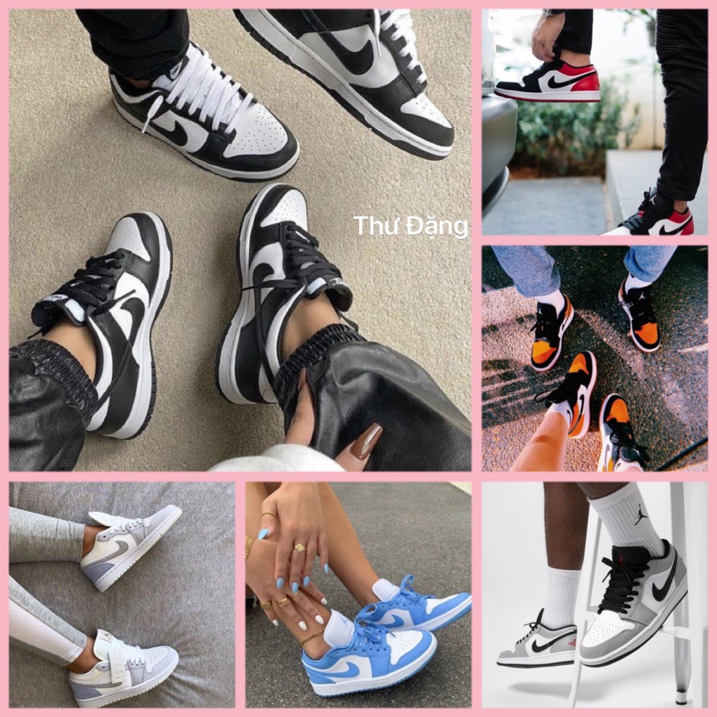 Giày jordan 1 cổ thấp các màu hot , Giày sneaker jodan jd1 low full size nam nữ