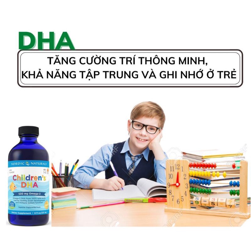 DHA cho trẻ từ 1 - 6 tuổi Children's DHA 530mg Omega 3  Nordic Naturals